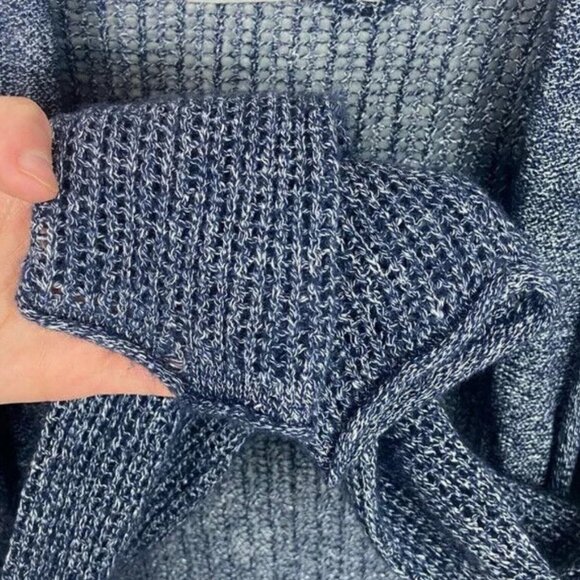 Athleta Cashmere Linen Cabrillo Cardigan Blue Size XXS Open Front Knit‎ Pockets - Picture 5 of 10